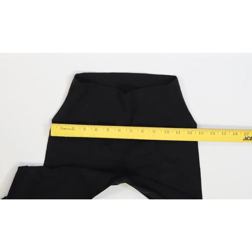 Alo Yoga Leggings Womens XS Black High Waist Flare Ankle Length Yoga Athletic - Picture 4 of 9